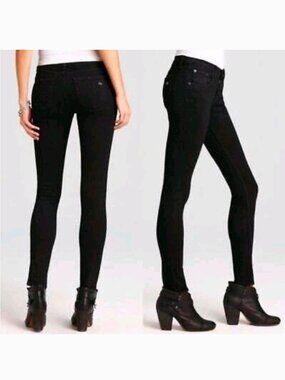 ❤️ RAG & BONE SKINNY JEANS IN COAL BLACK, 0 (25)
